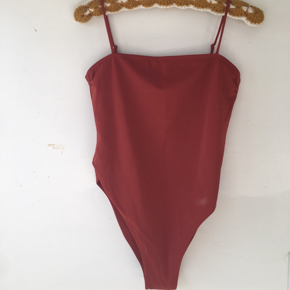 Wanderlust Rust One-piece Cheeky Swimsuit size M/L